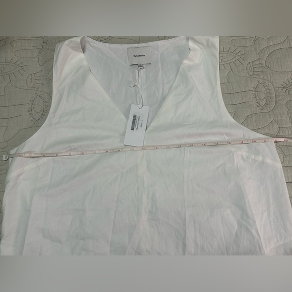 NEW Reformation Francisca Dress Cotton Sz 12 White - Picture 5 of 10